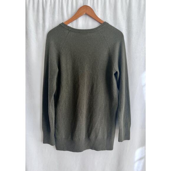 Equipment Asher Oversized Cashmere Sweater Small Green V Neck Revolve Women EUC - Picture 5 of 6